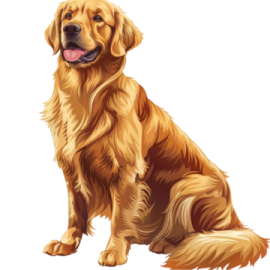 a dog sitting down with its tongue out