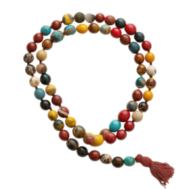 a multi - colored jasperite bea bracelet with a ta