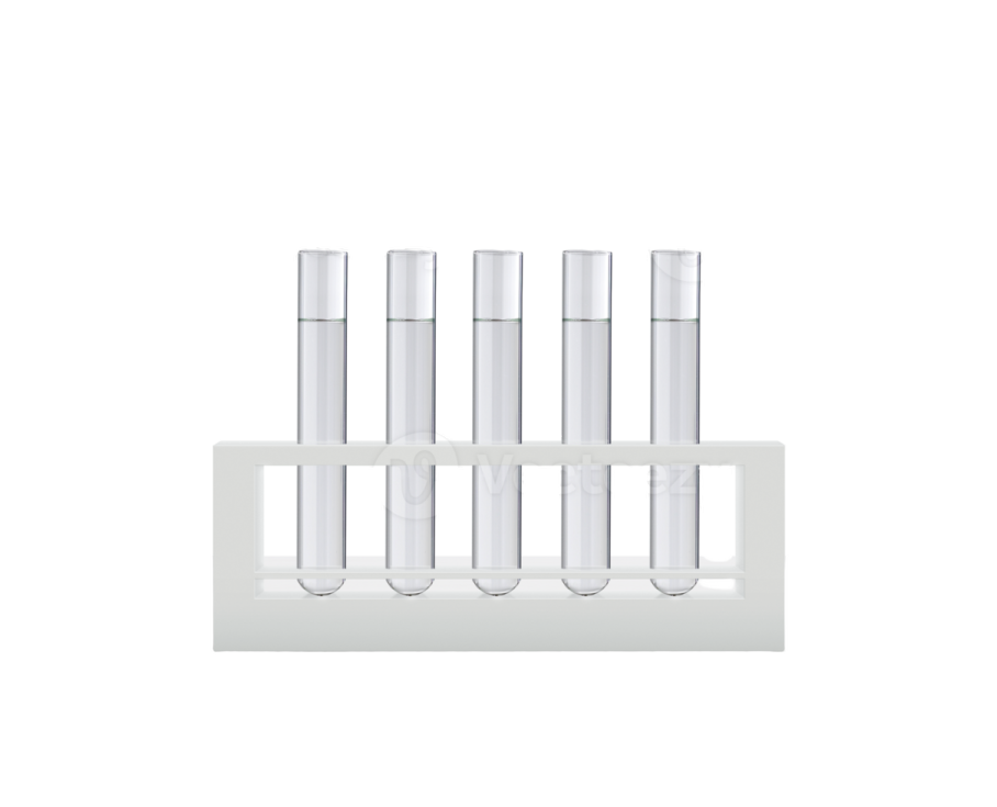 a set of test tubes on a white surface