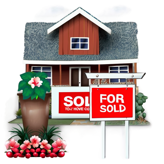 a house with a sold for sale sign next to it