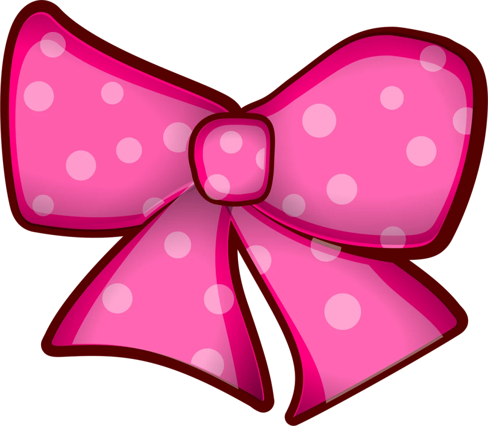 a pink bow clipart