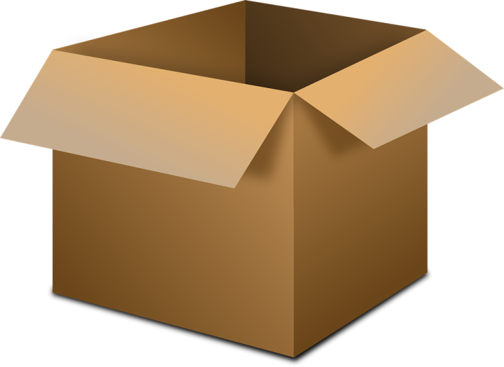 a brown cardboard box on a white background