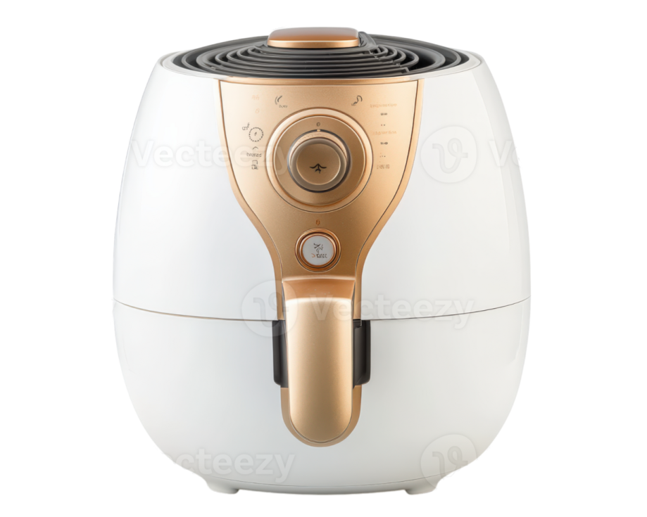 a white and gold air fryer