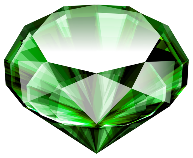 a green diamond on white background