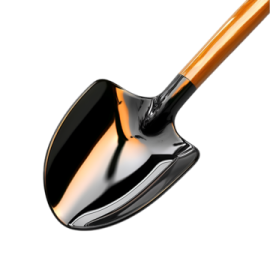 a shovel on a white background