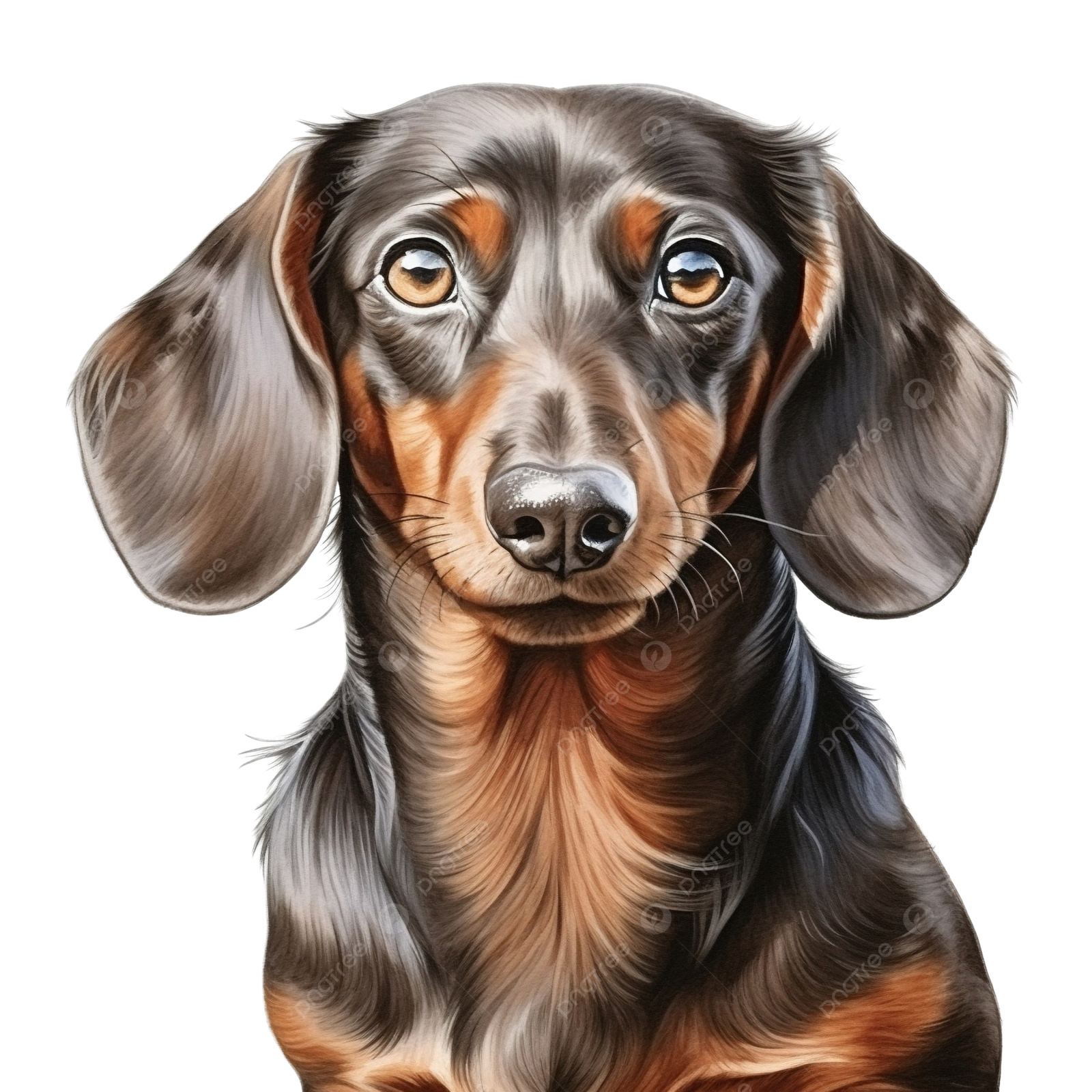a drawing of a day dog with blue eyes