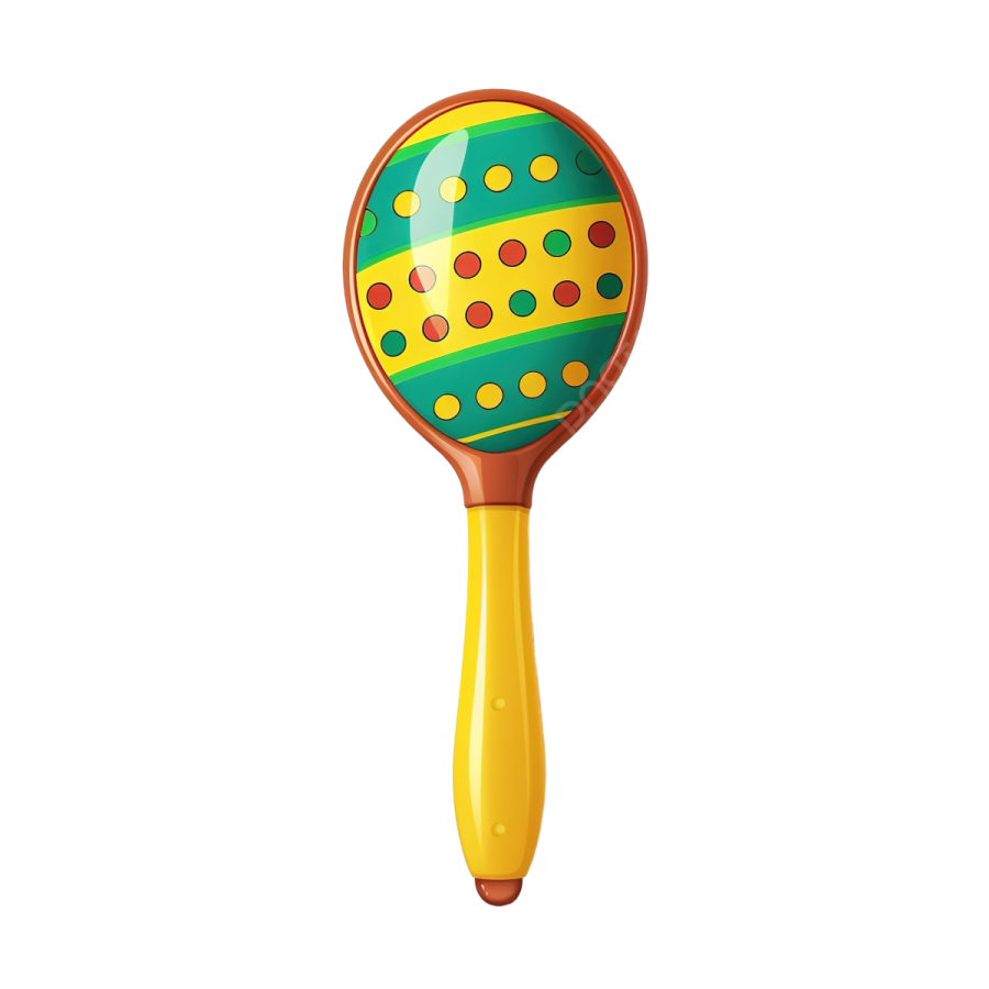 a wooden marail with polka dots on it