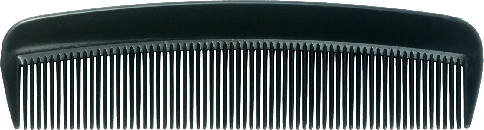 a black comb on a white background