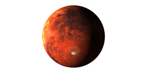 an image of a red planet with a white background