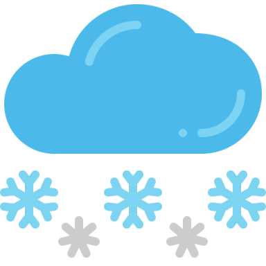 a blue cloud with snow on it