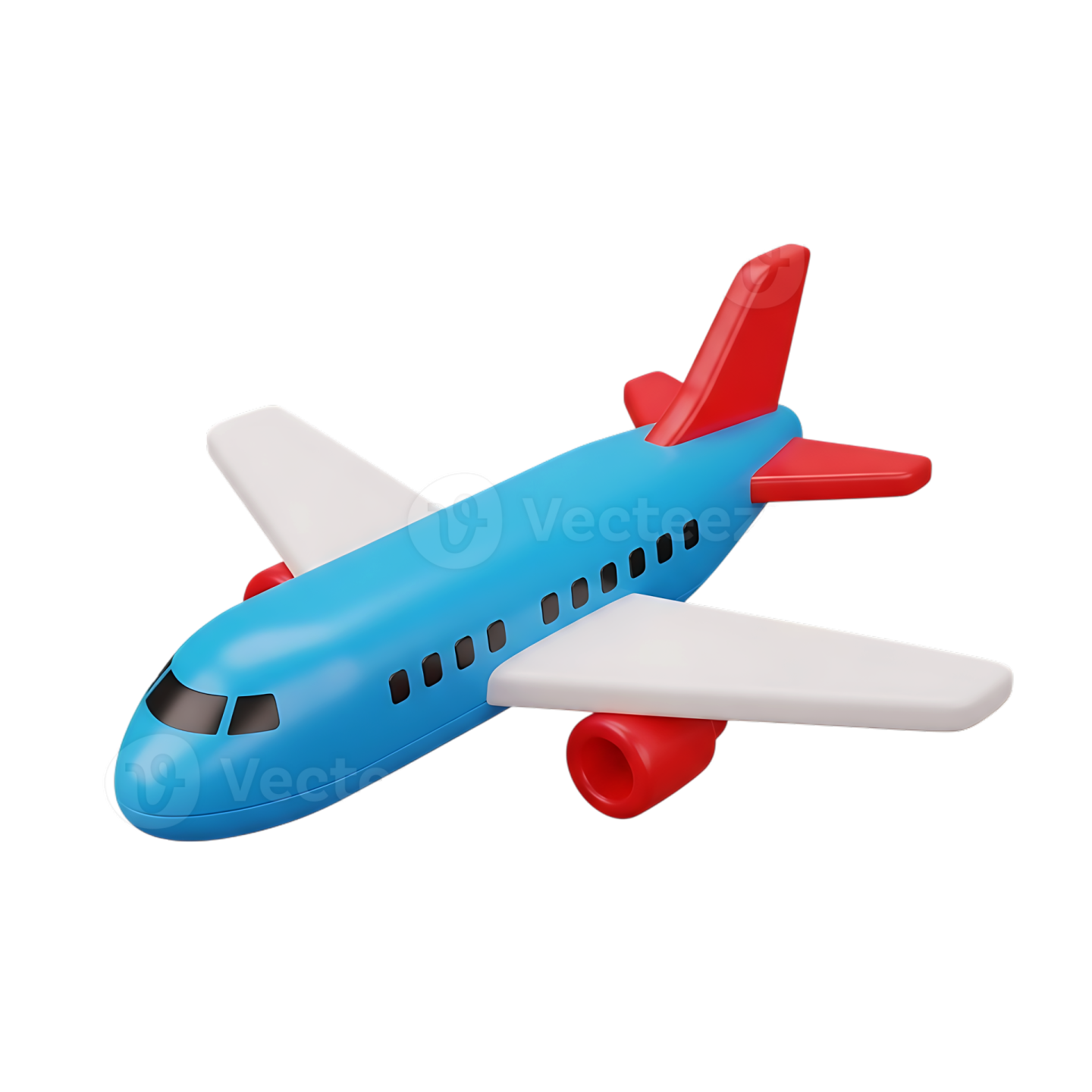 a toy airplane flying in the air