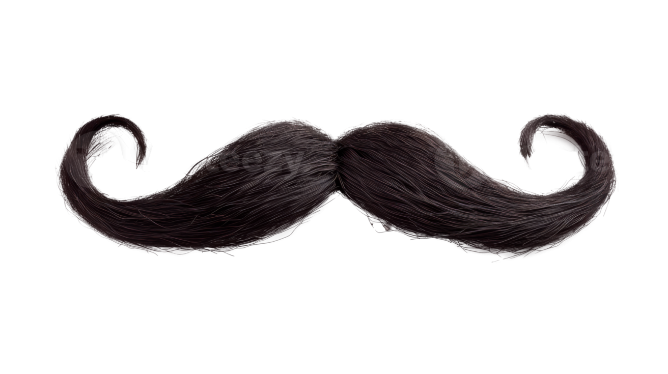 a black mustache on a white background