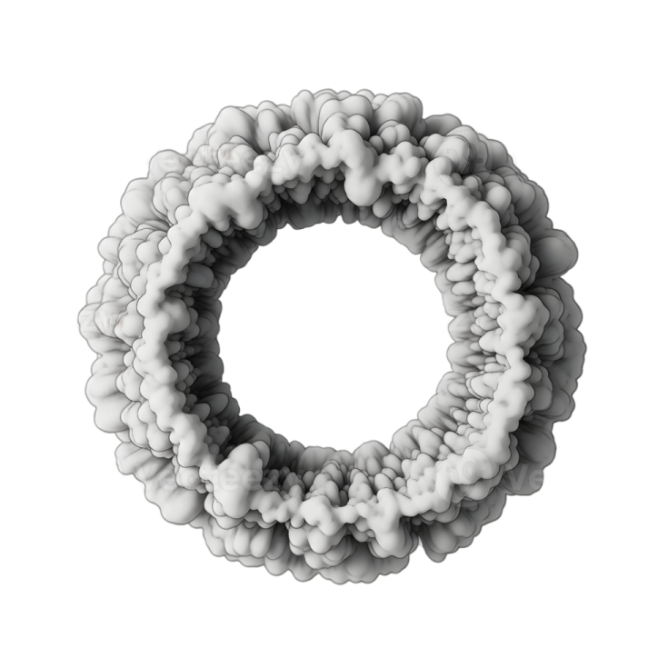 the letter o is made up of smoke