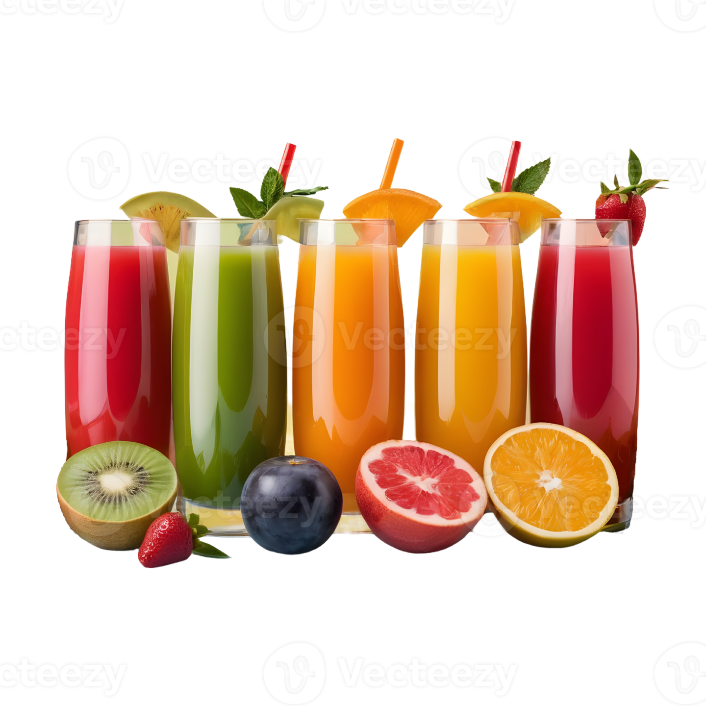fresh fruit juice in a glass
