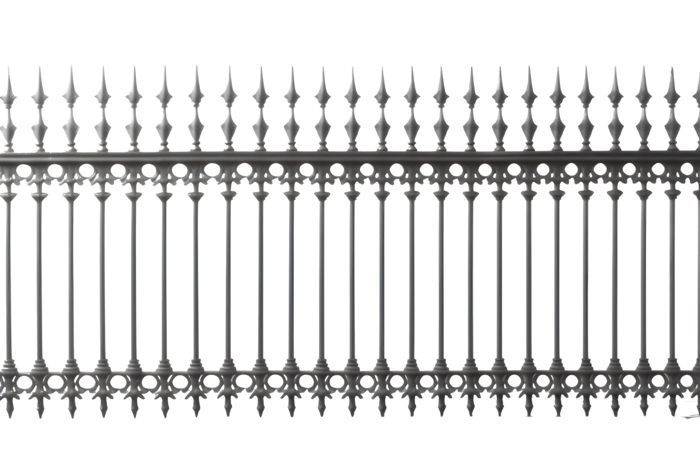 a metal fence with spikes and spikes