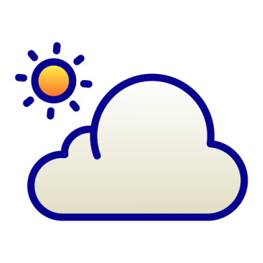a cloud with the sun behind it