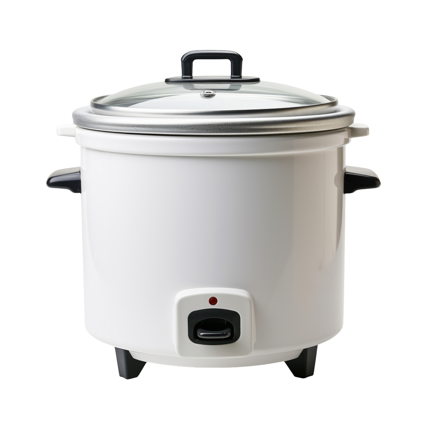 an electric rice cooker on a white background