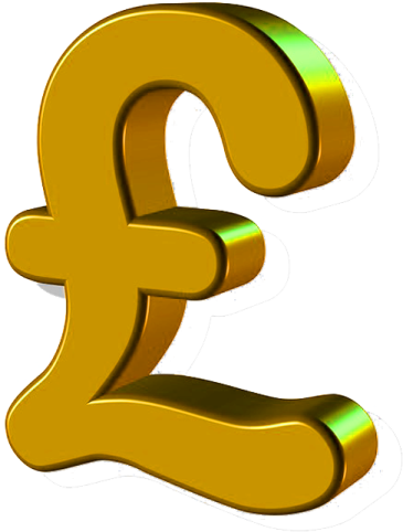 a gold pound sign