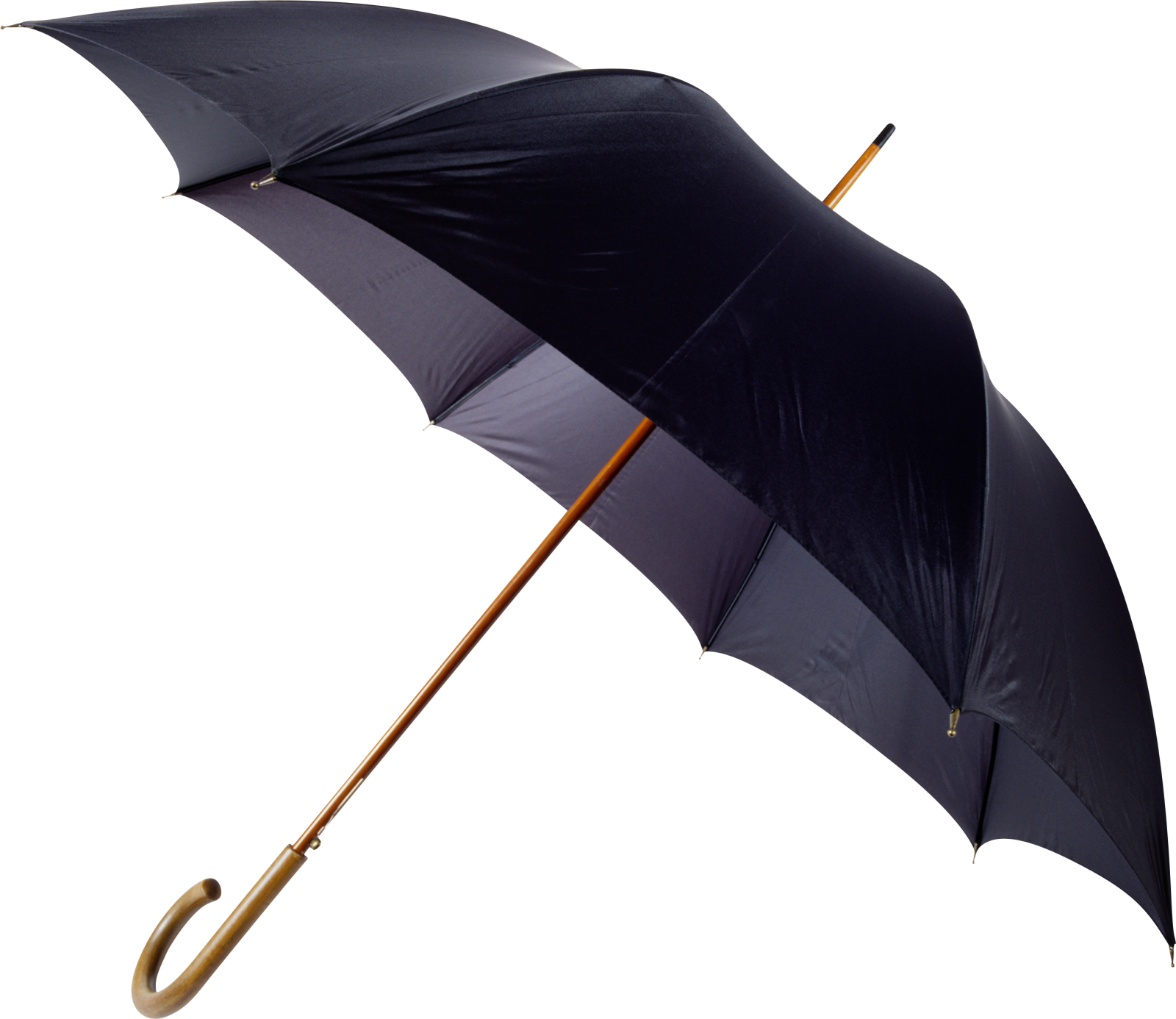 a black umbrella on a white background