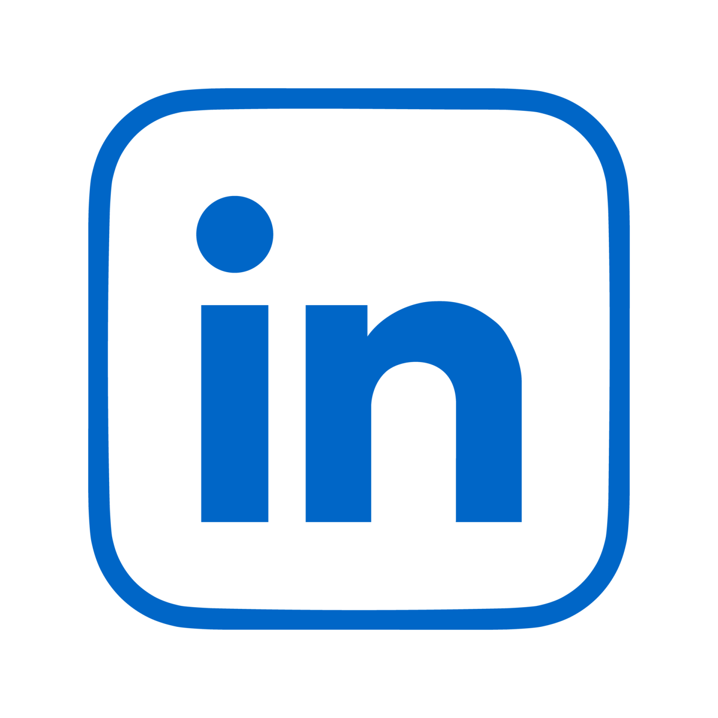 a blue linked logo on a white background