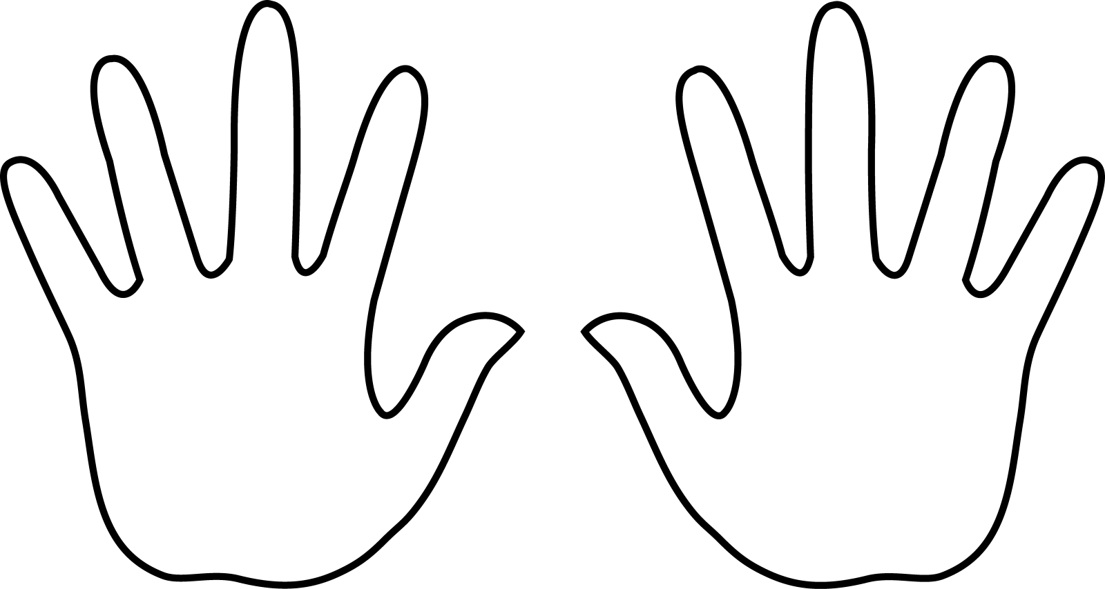a pair of hands on a white background