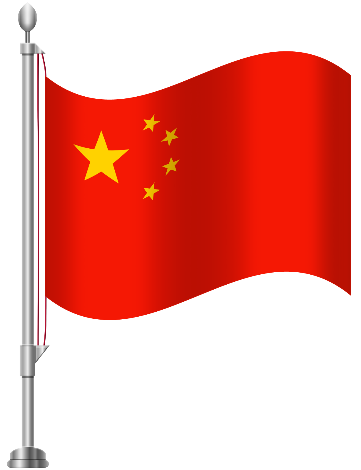 a chinese flag waving in the wind