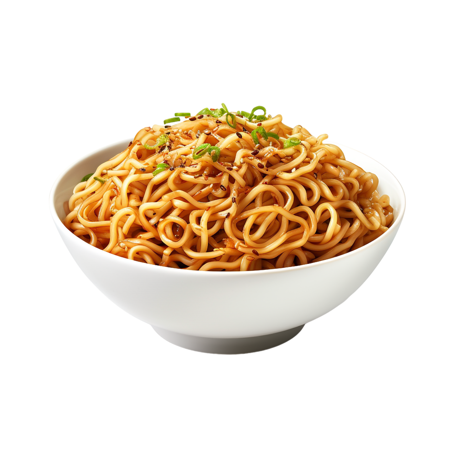 a white bowl filled with noodles and meat
