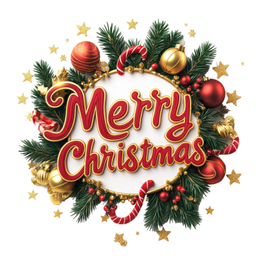 a christmas wreath with the words merry christmas