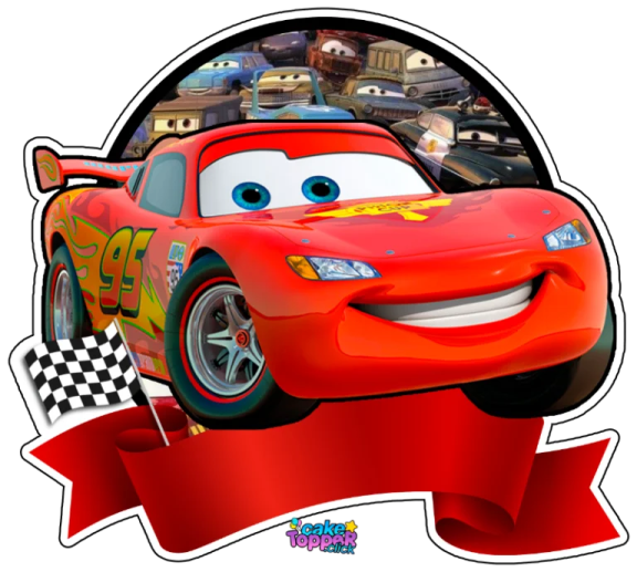 a cartoon character with a red ribbon around his neck