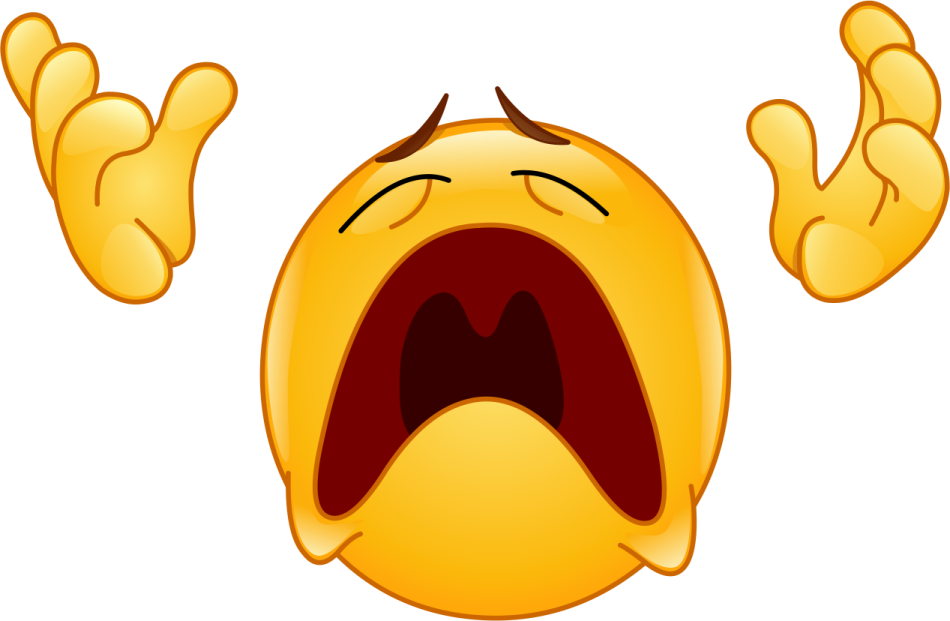 a cartoon face with an open mouth