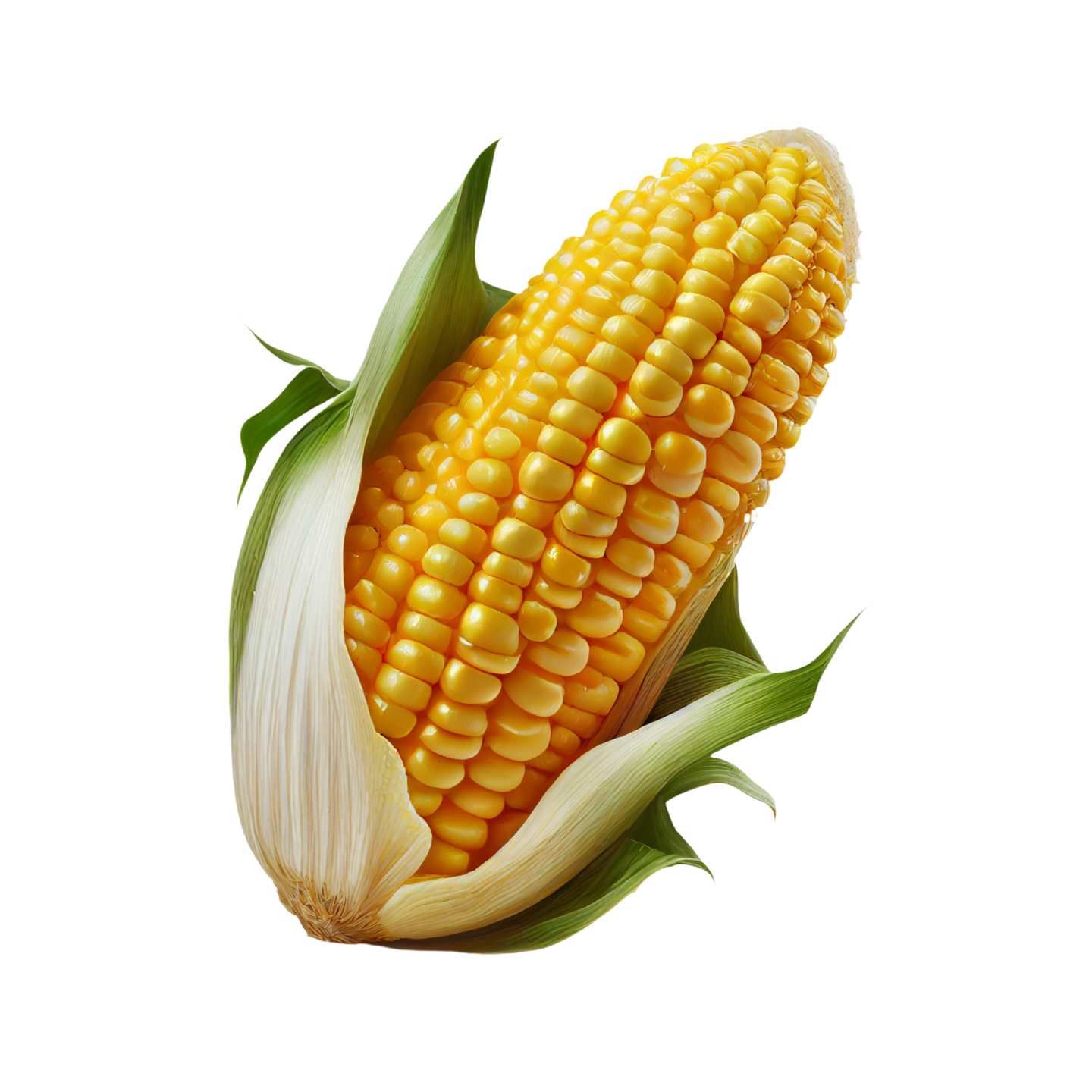 an ear of corn on a white background