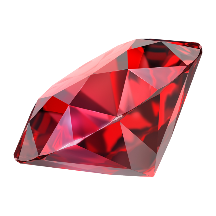 a red diamond on a white background