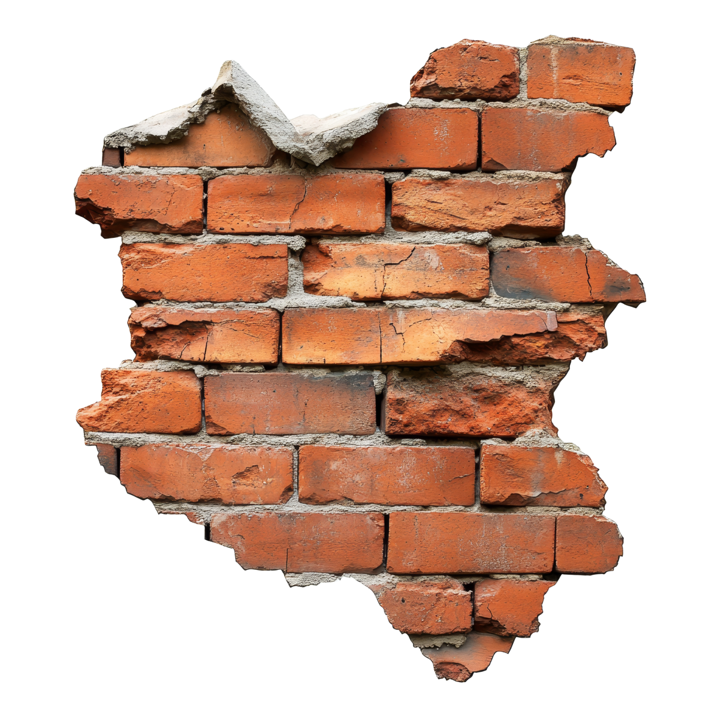 a brick wall with a hole in it