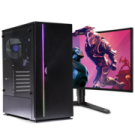 a desktop computer with a monitor and mouse