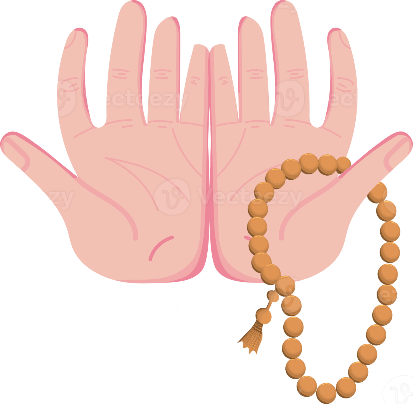 two hands holding a rosary