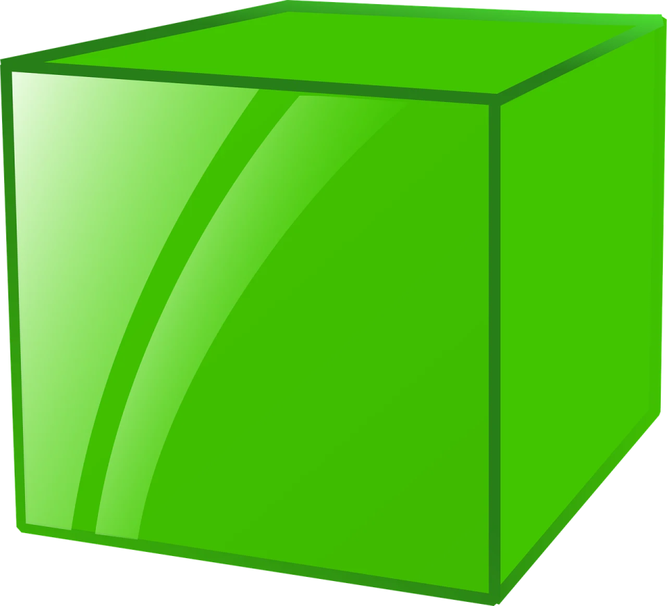 an image of a green cube