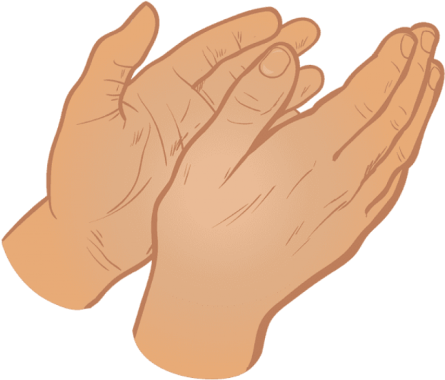 a pair of praying hands