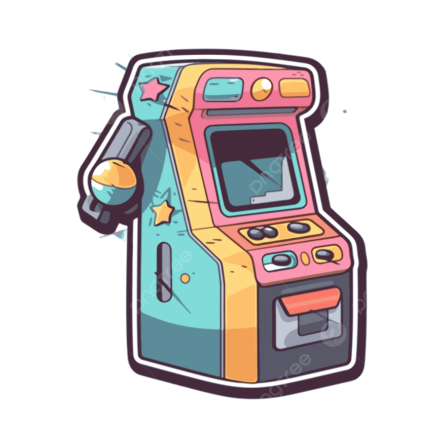 an illustration of a colorful arcade machine