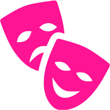 a pink mask on a white background