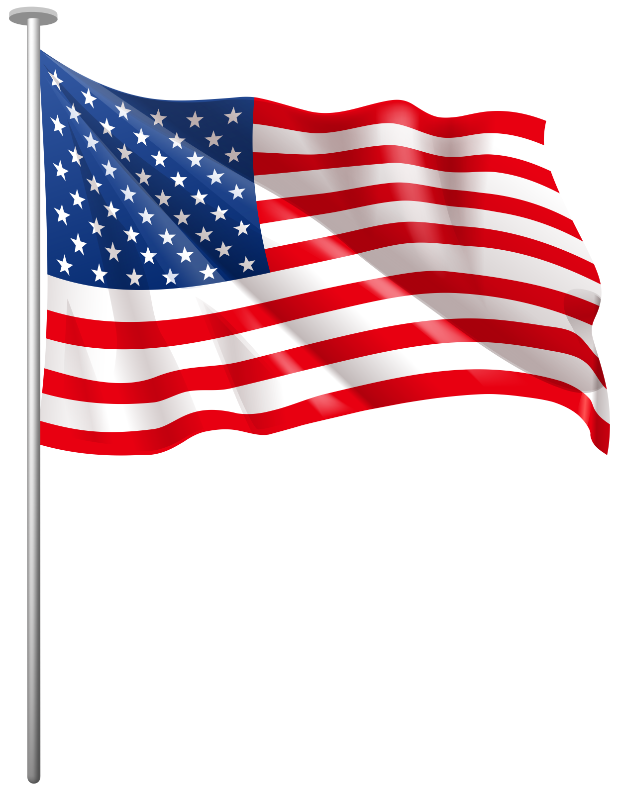 an american flag waving in the wind