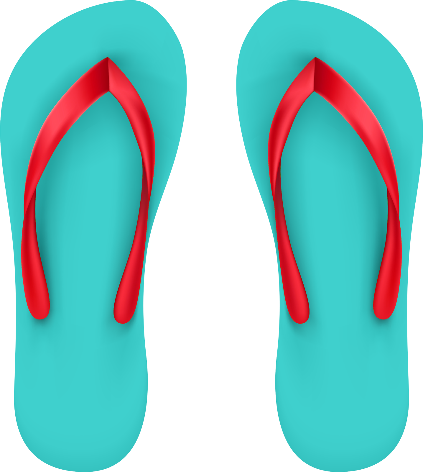 a pair of flip flops on a white background