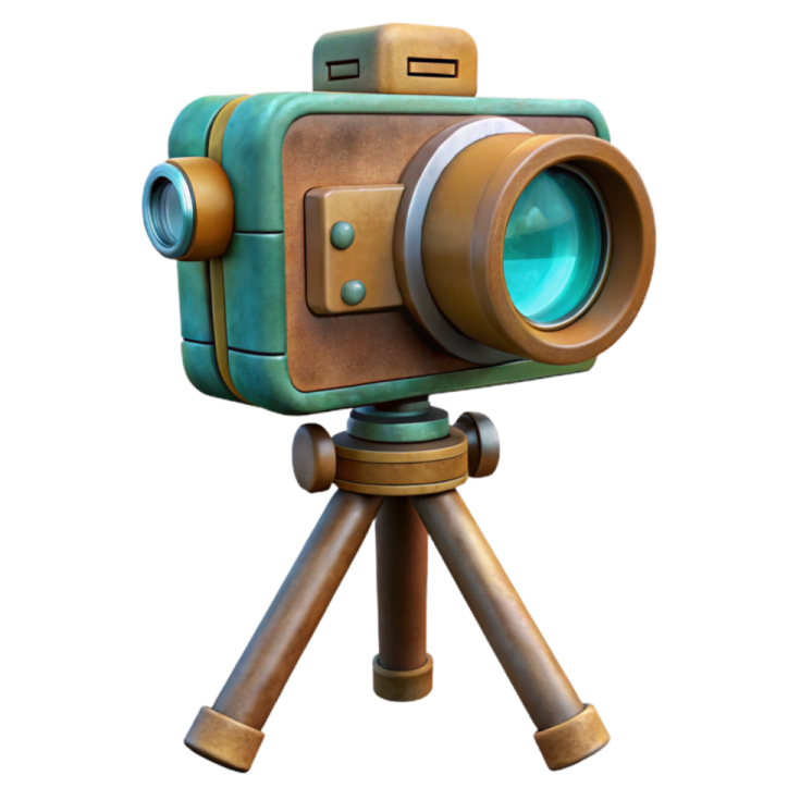 a camera on top of a tripod