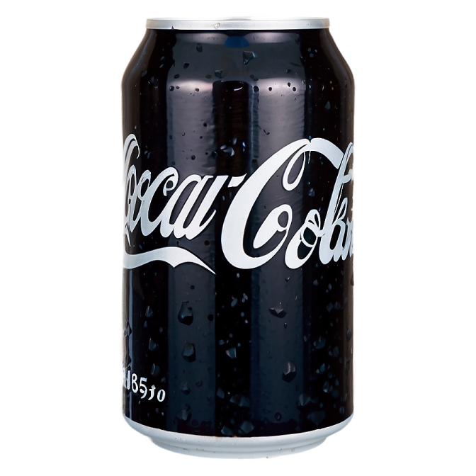 a can of coca cola on white background