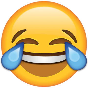 a smiley face with tears on it