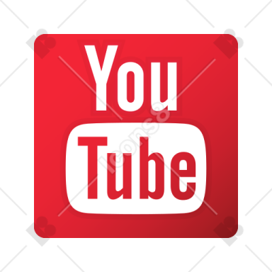 the youtube logo on a red square button