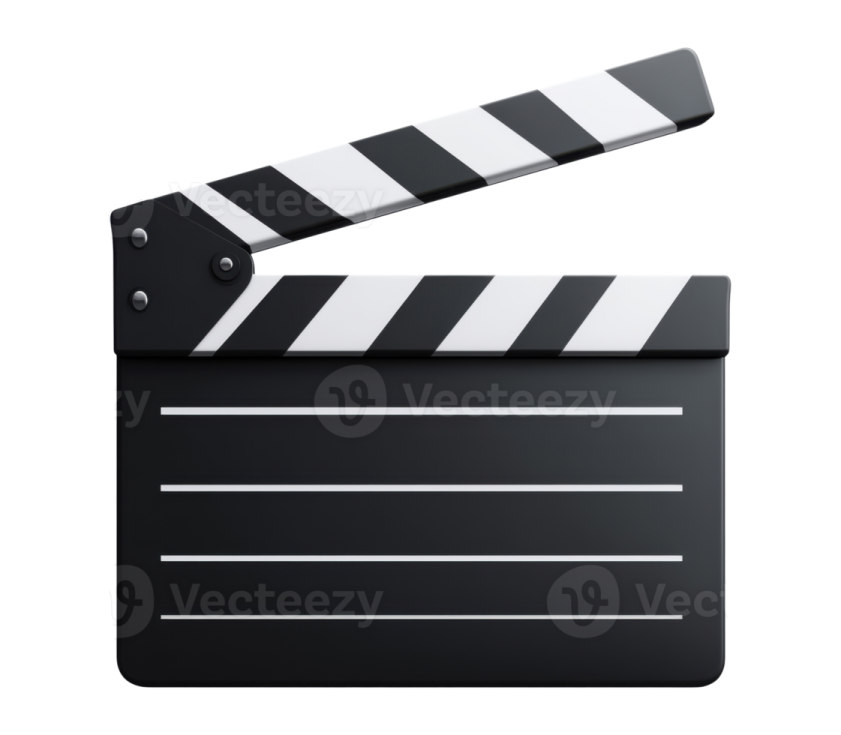 A clap on a white background