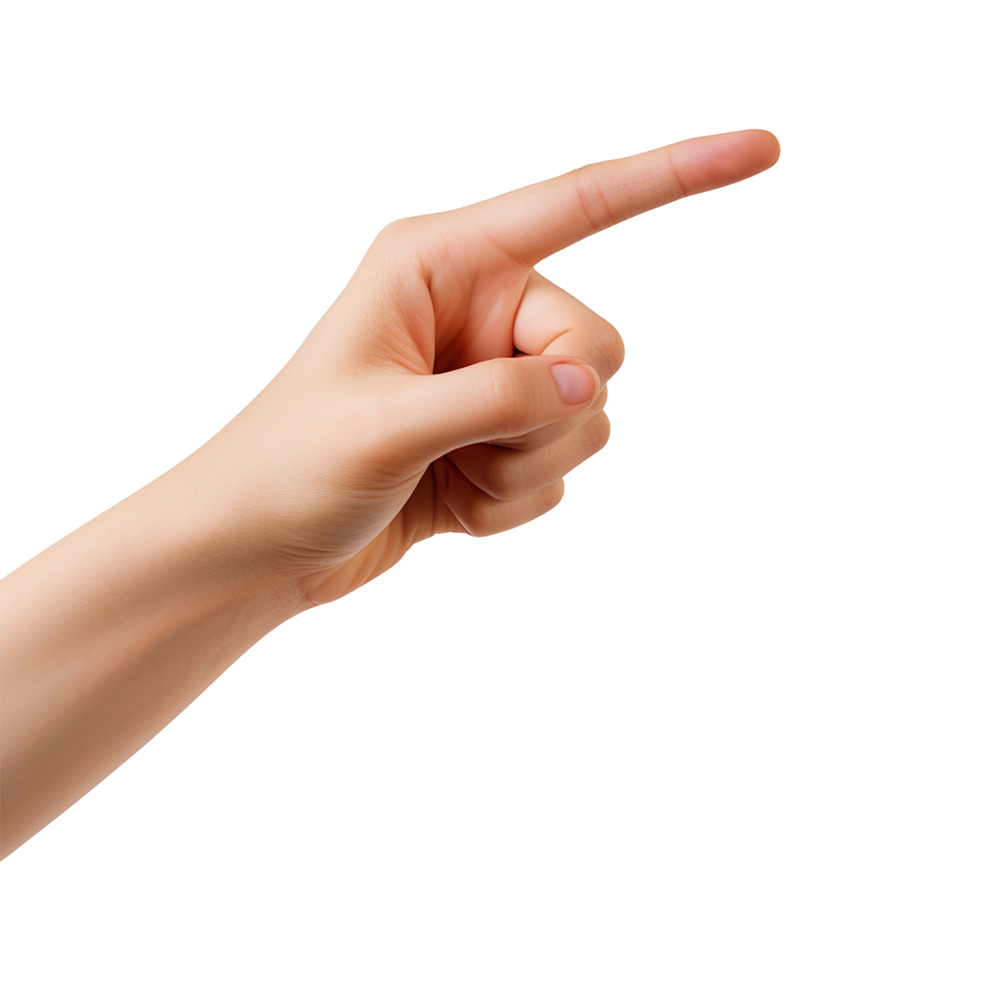 a person's hand pointing at something
