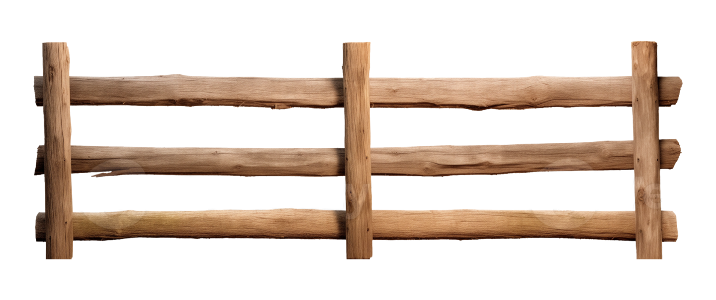 a wooden fence on a white background
