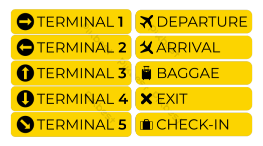 A yellow sticker with the words terminal, and terminal