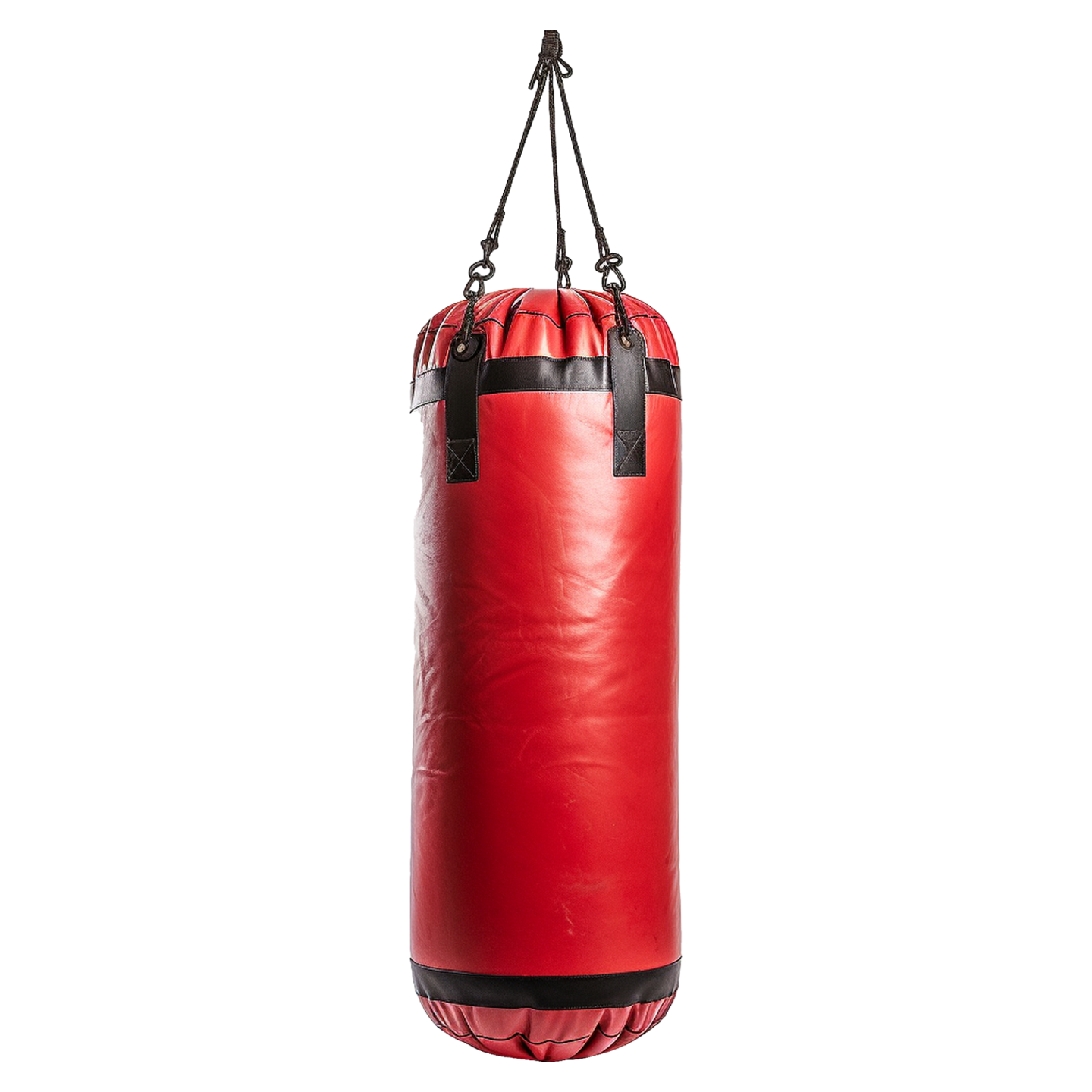 a red punching bag on a white background